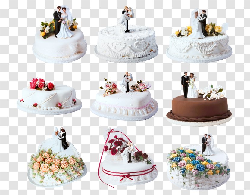 Torte Wedding Cake Sugar Decorating - Dessert Transparent PNG