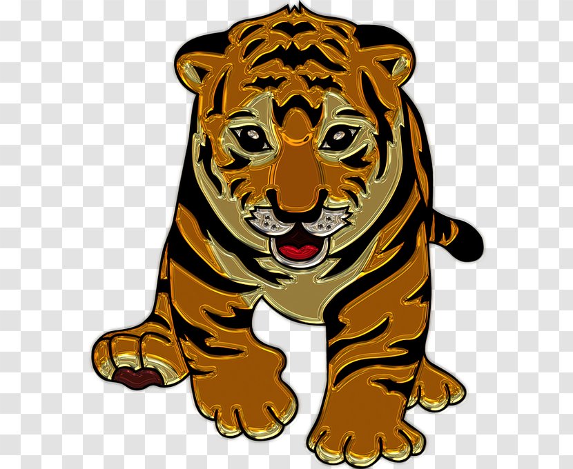 Tiger Iron-on Heat Clip Art - Cat Like Mammal Transparent PNG