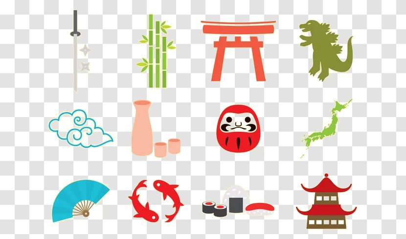 Culture Of Japan Icon - Product Design - Cartoon Japanese Icons Dharma Transparent PNG