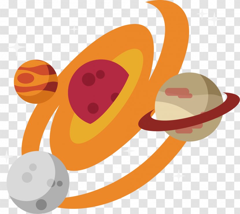 Solar System Planet Clip Art - Orange Transparent PNG