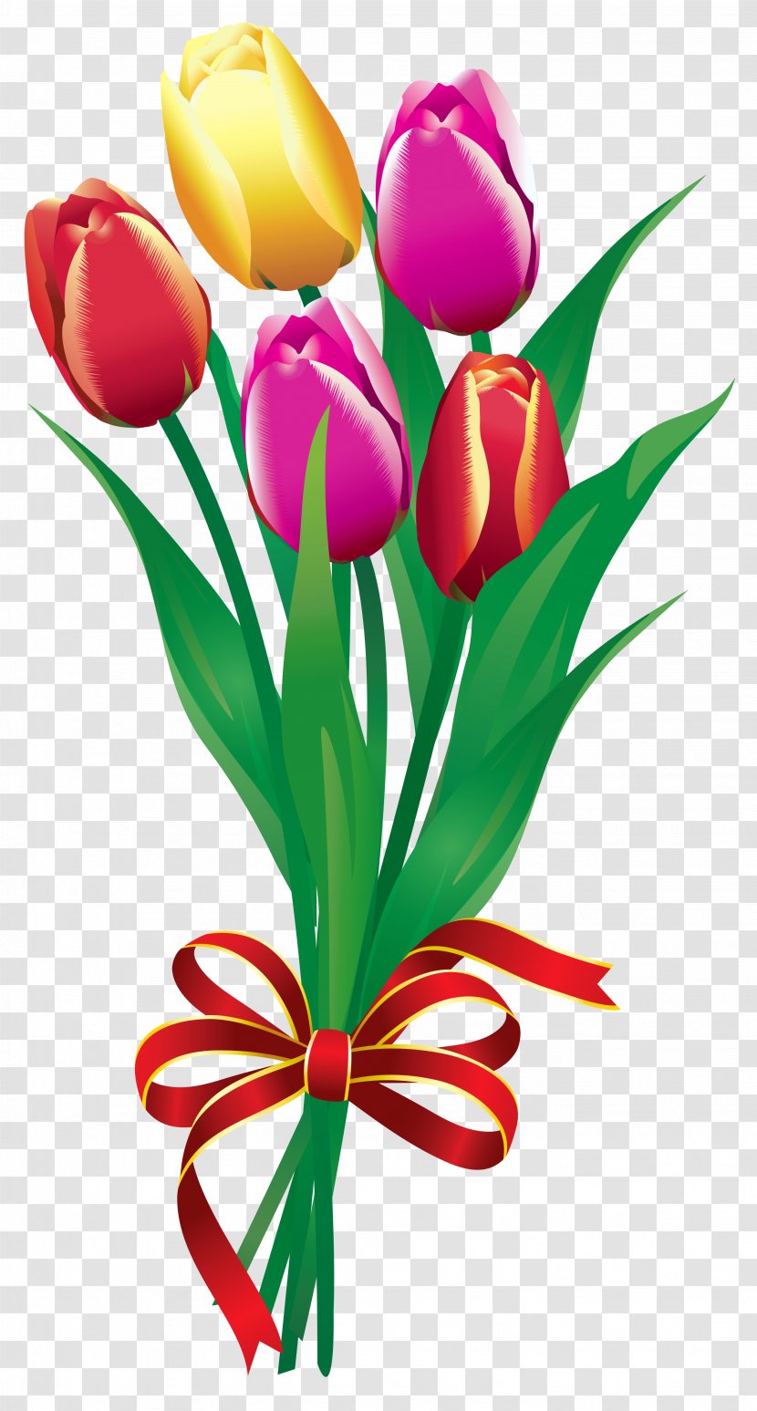 Flower Bouquet Tulip Clip Art - Floristry - Tulips Clipart Transparent PNG