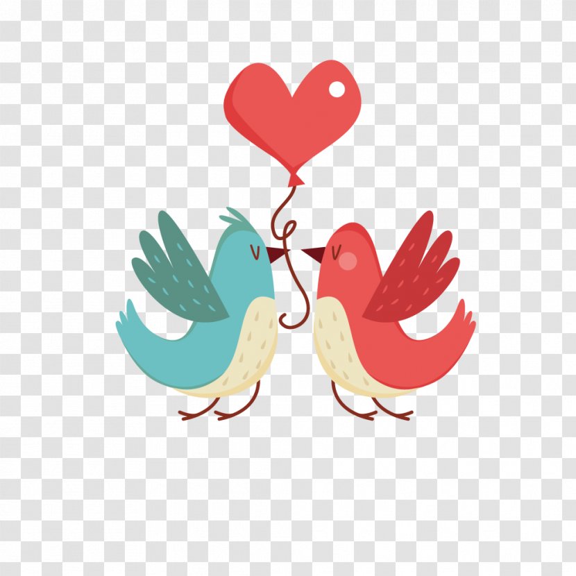 Bird - Beak - Cartoon Heart Transparent PNG