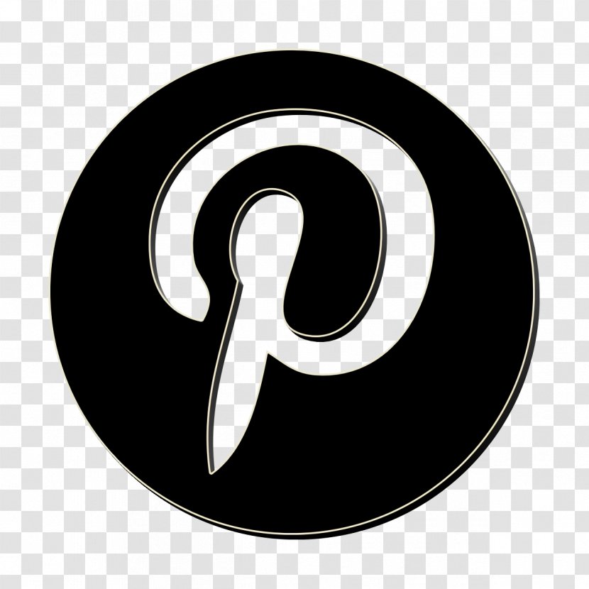 Pinterest Icon Social Media - Blackandwhite Number Transparent PNG