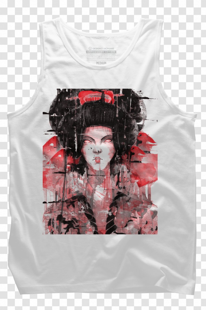 T-shirt Sleeveless Shirt Clothing Outerwear - Geisha Transparent PNG