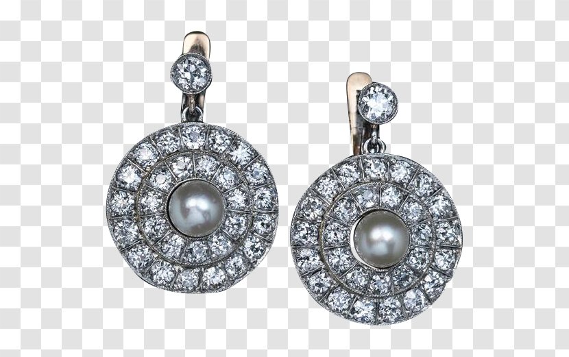 Earring Pearl Jewellery Diamond Gold Transparent PNG