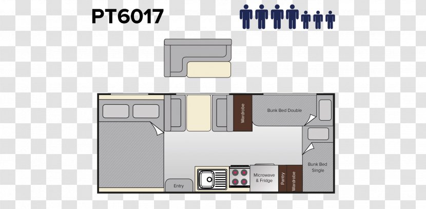Floor Plan Caravan Bunk Bed Campervans - Toilet Transparent PNG