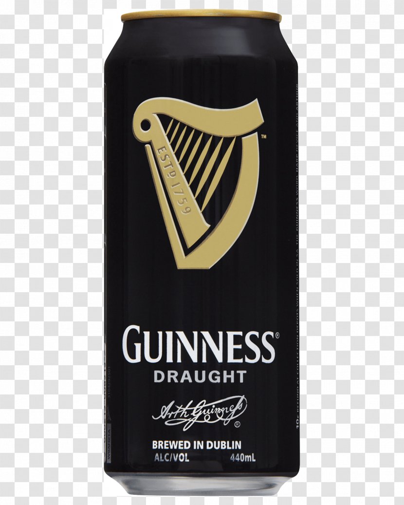 Guinness Draught Beer Stout Drink Can - Fermentation - Ingredients Transparent PNG