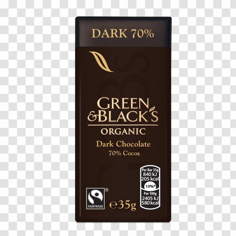 Chocolate Bar Organic Food Green & Black's Dark Transparent PNG