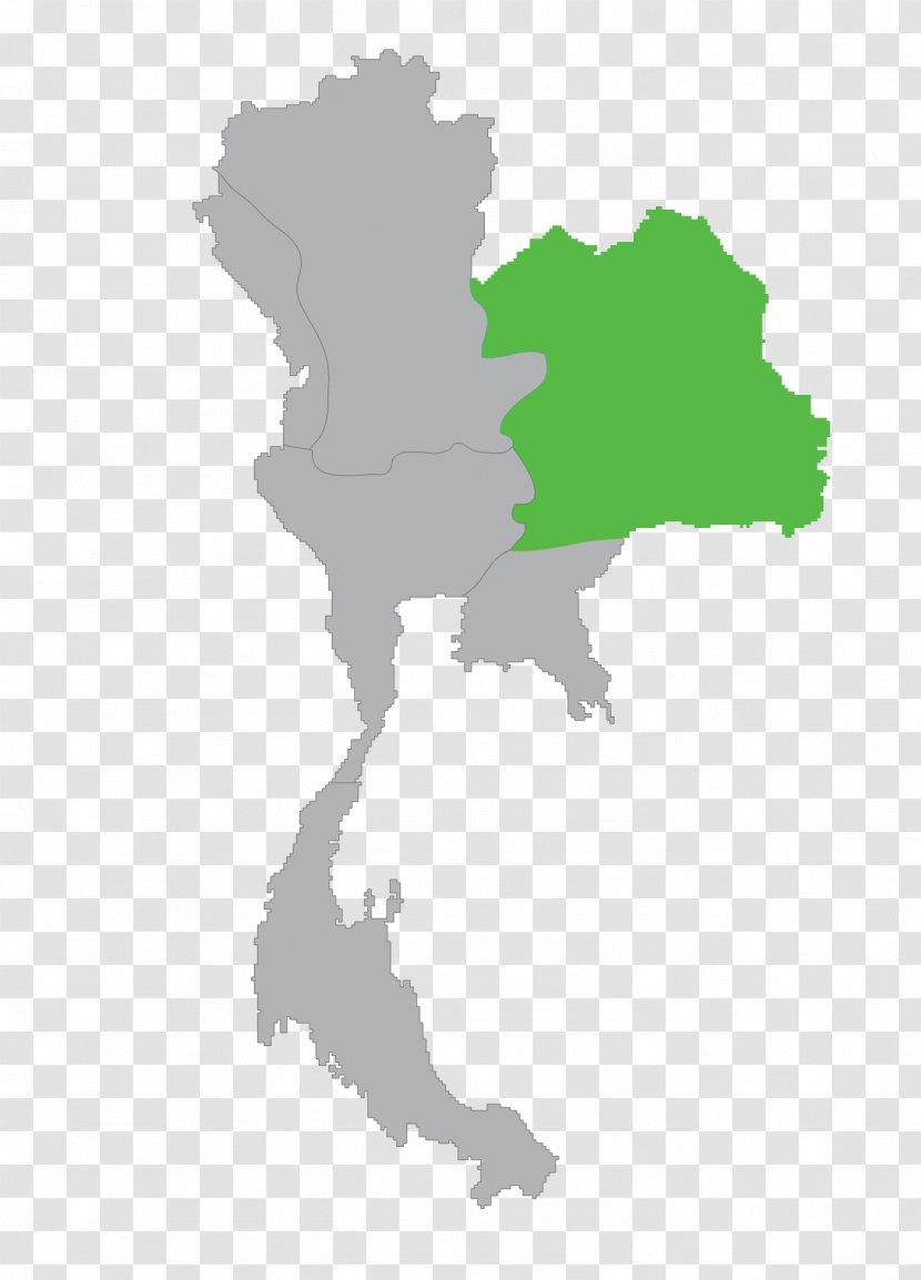 Thailand Vector Map - North East Transparent PNG