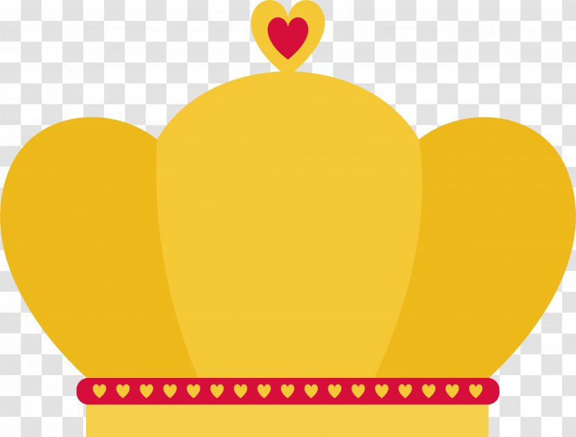 Clip Art - Cartoon - Golden Cute Crown Transparent PNG