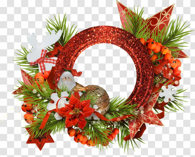 Floral Design Christmas Ornament Wreath Transparent PNG