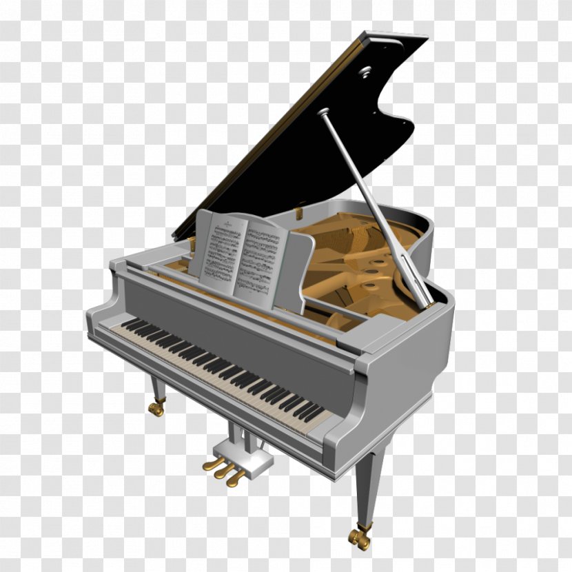 Player Piano Musical Instruments Digital Spinet - Watercolor Transparent PNG