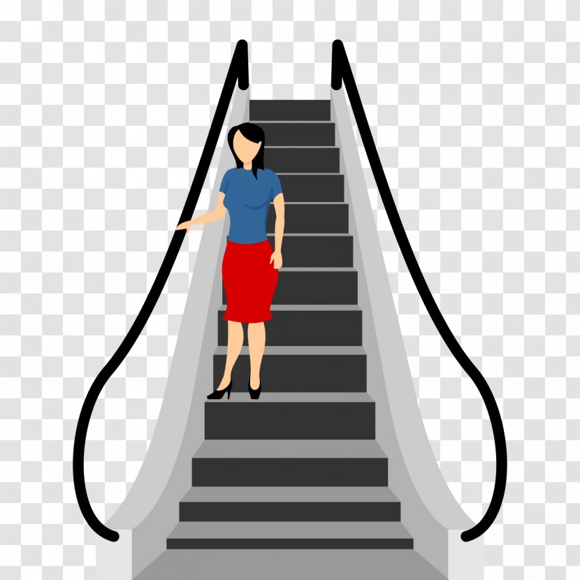 Escalator Euclidean Vector Stairs Elevator - Symbol Transparent PNG