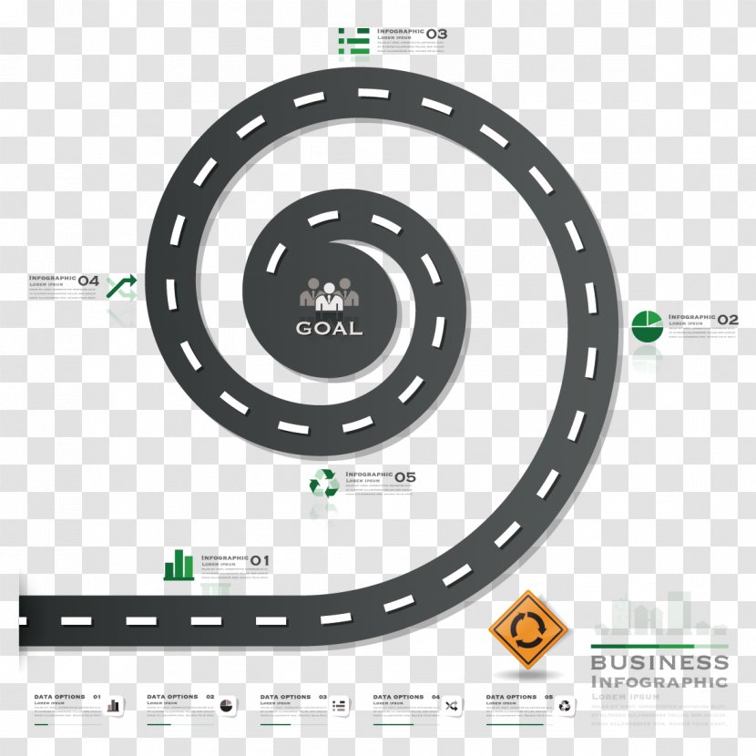 Road Infographic Street - Wheel - Rotating The Transparent PNG