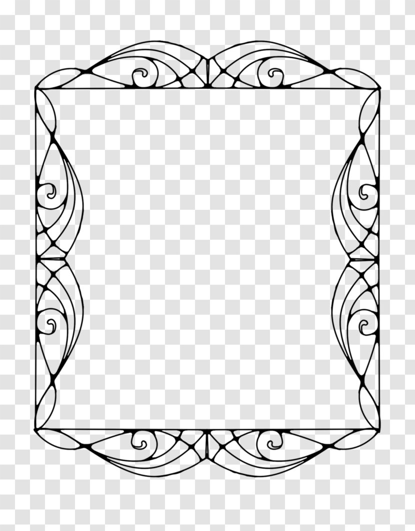 Art Deco Nouveau Clip - White - Oval Border Transparent PNG