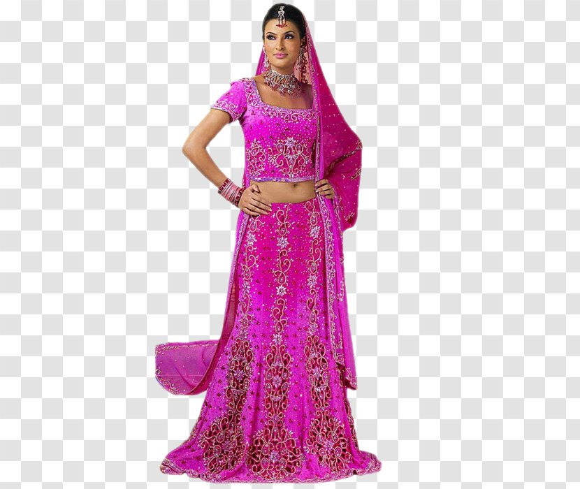 Wedding Sari Lehenga Choli Shalwar Kameez - Woman - Dress Transparent PNG