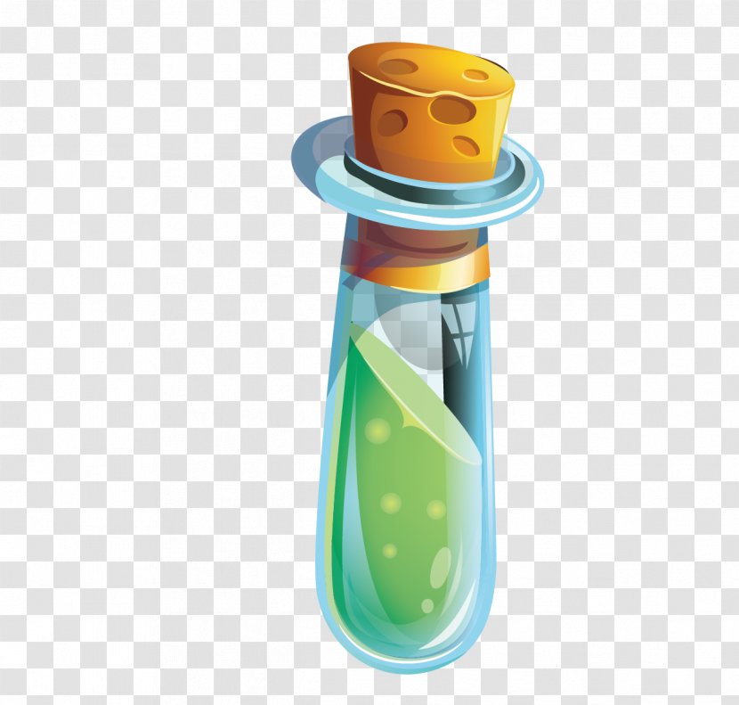 Glass Bottle - Drinkware - Cartoon Vector Wishing Transparent PNG