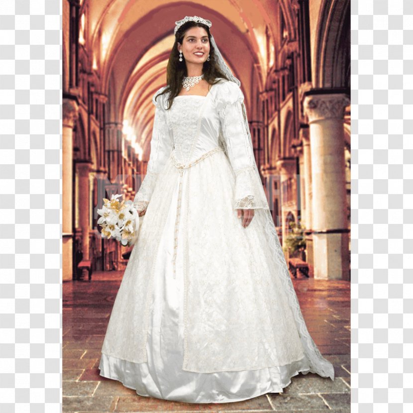 Wedding Dress Renaissance Gown - Shoulder - Veil Transparent PNG