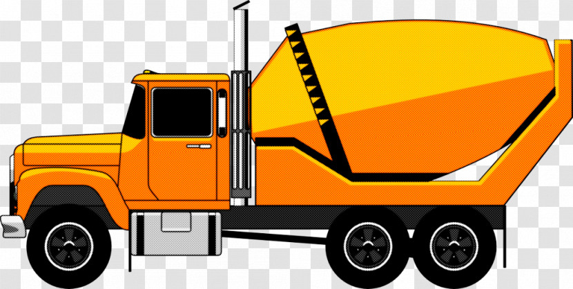 Land Vehicle Vehicle Transport Concrete Mixer Truck Transparent PNG