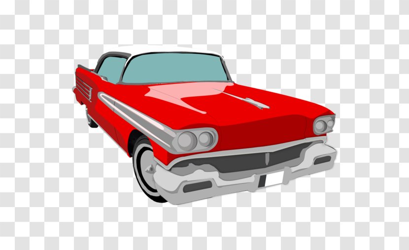 Classic Car Chevrolet Impala Lowrider - Drawing - Low Vector Transparent PNG