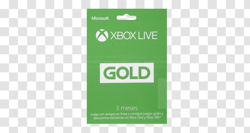 Brand Xbox Live 12 Months Gift Card Download - Green - Gold Transparent PNG