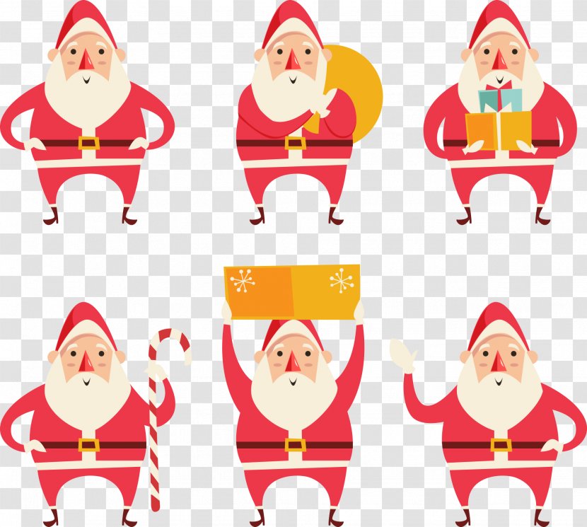 Santa Claus Christmas Ornament - Decoration - Placards Transparent PNG