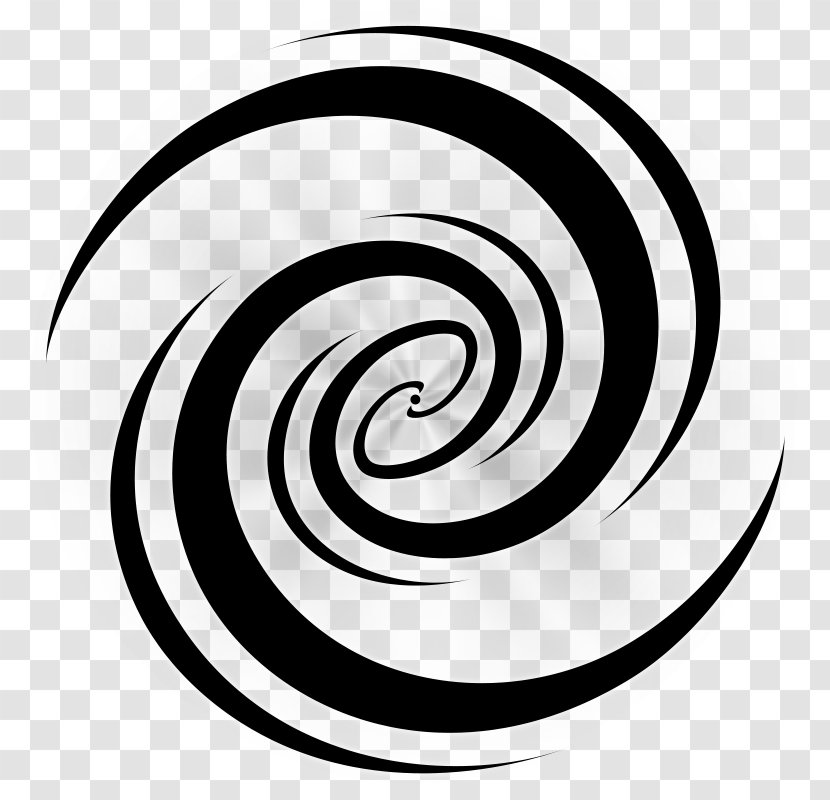 Spiral Circle Symbol Galaxy Clip Art - Monochrome Photography Transparent PNG
