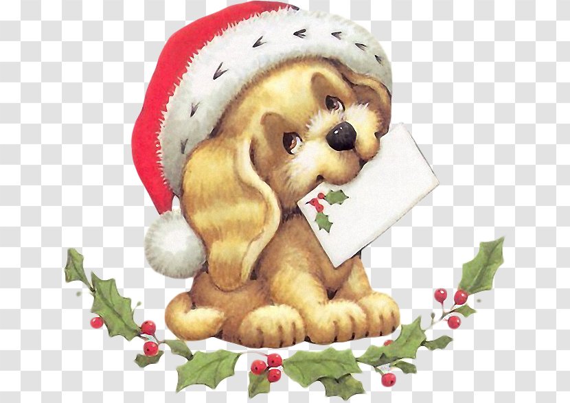 Puppy Dog Santa Claus Christmas Clip Art - Silhouette Transparent PNG