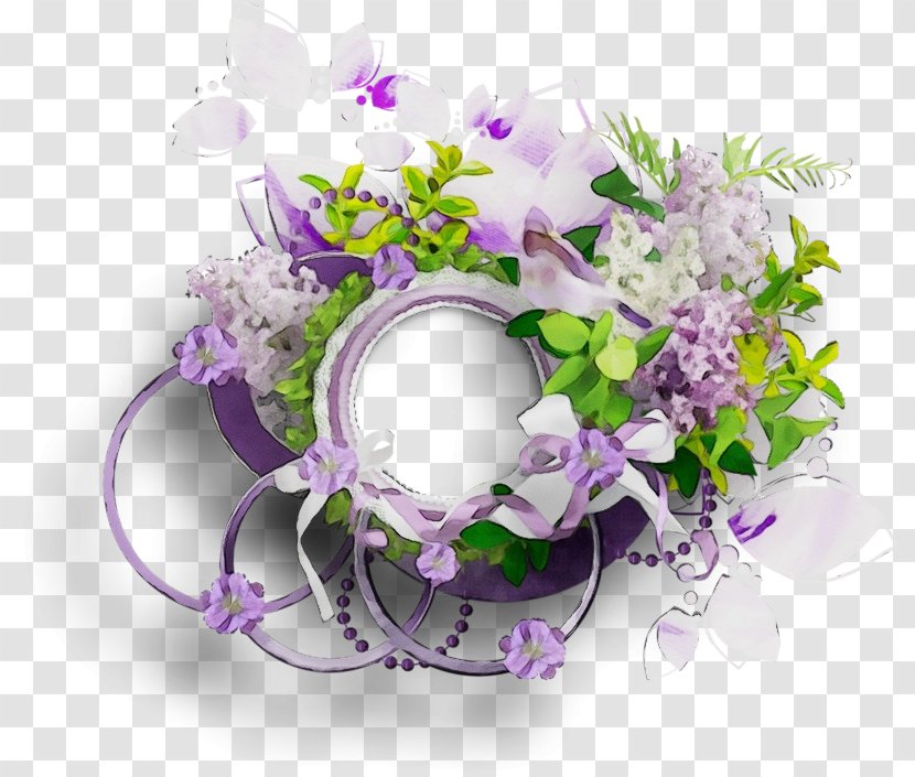 Lavender - Wet Ink - Cut Flowers Bouquet Transparent PNG