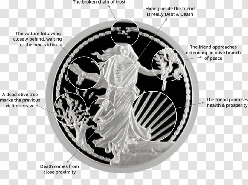 Proof Coinage Silver Coin Gold - Heart Transparent PNG