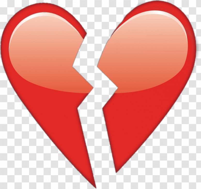Broken Heart Symbol Emoji - Cartoon Transparent PNG