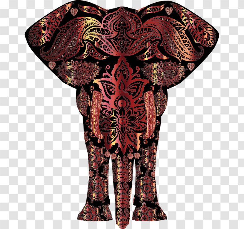 African Bush Elephant Indian Clip Art - Ornament - Motif Transparent PNG