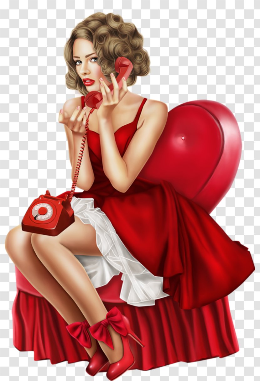 Woman Valentine's Day Бойжеткен Red - Flower Transparent PNG
