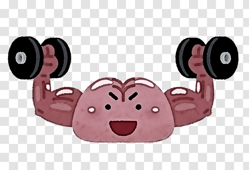 Pink Cartoon Animation Dumbbell Transparent PNG