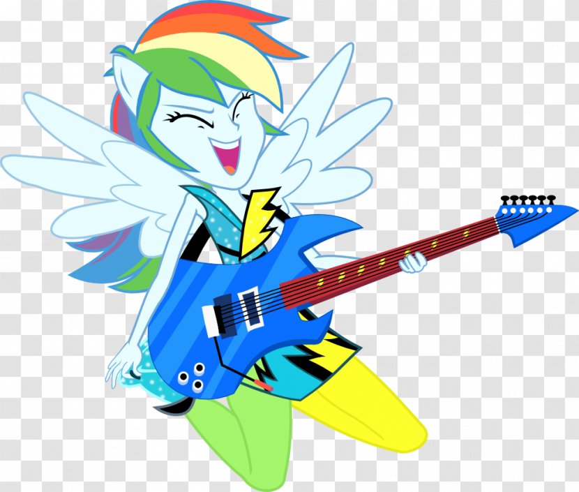 Rainbow Dash My Little Pony: Equestria Girls - Electric Guitar - Pony Transparent PNG