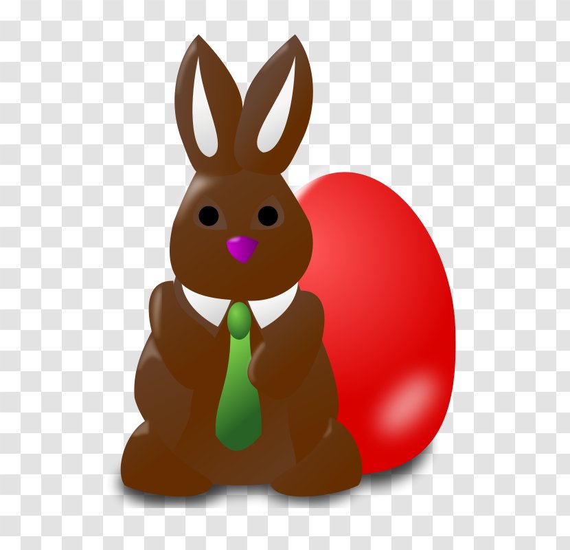 Easter Bunny Domestic Rabbit Chocolate Clip Art - Vertebrate - Vector Transparent PNG