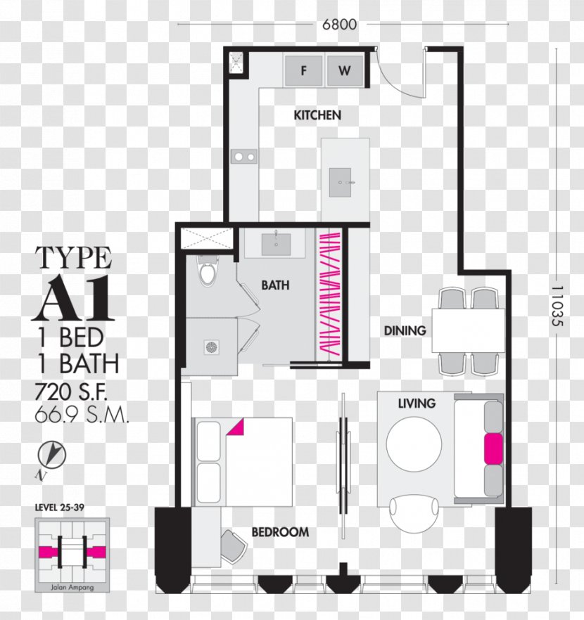 Floor Plan Petronas Towers Tropicana The Residences Hotel House - Real Property - Site Transparent PNG