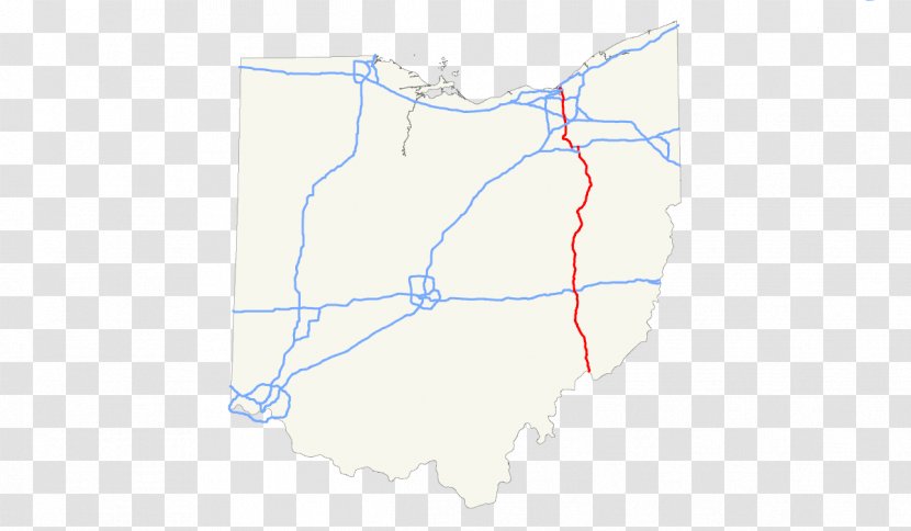 Ohio Map Line Transparent PNG