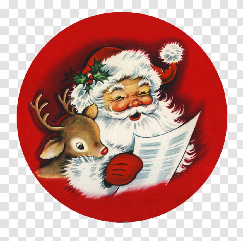 Santa Claus Christmas Ornament Reindeer Wish List - Necklace Transparent PNG