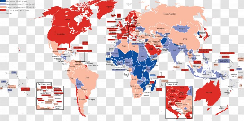 World Bank Income Economic Development Economy - Group - Map Transparent PNG