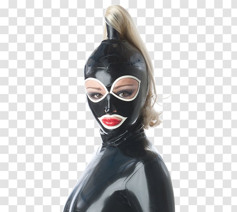 Latex Mask Ponytail Hood - Watercolor Transparent PNG