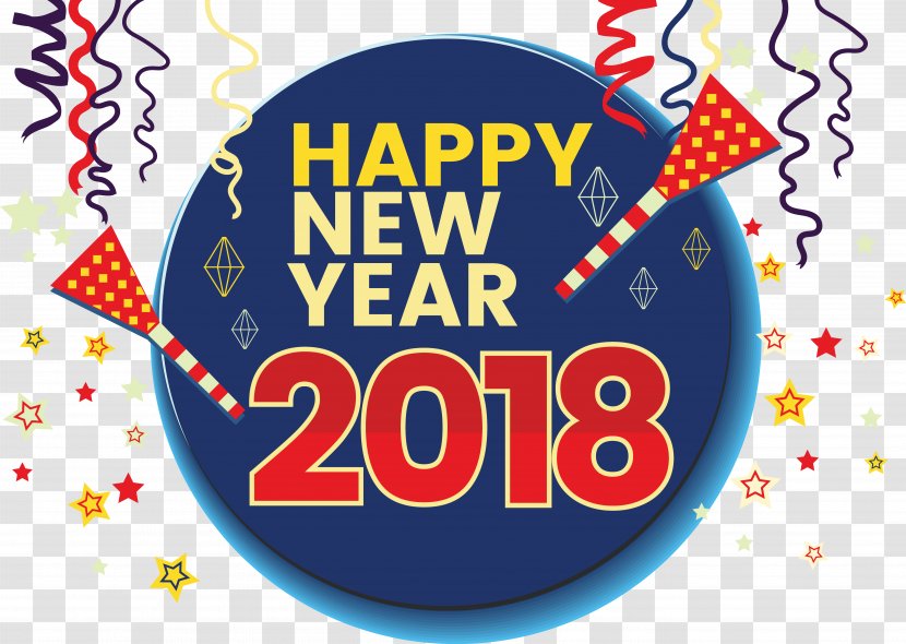 New Year's Day Eve Wish - Anniversary - 2018 Happy Year! Transparent PNG