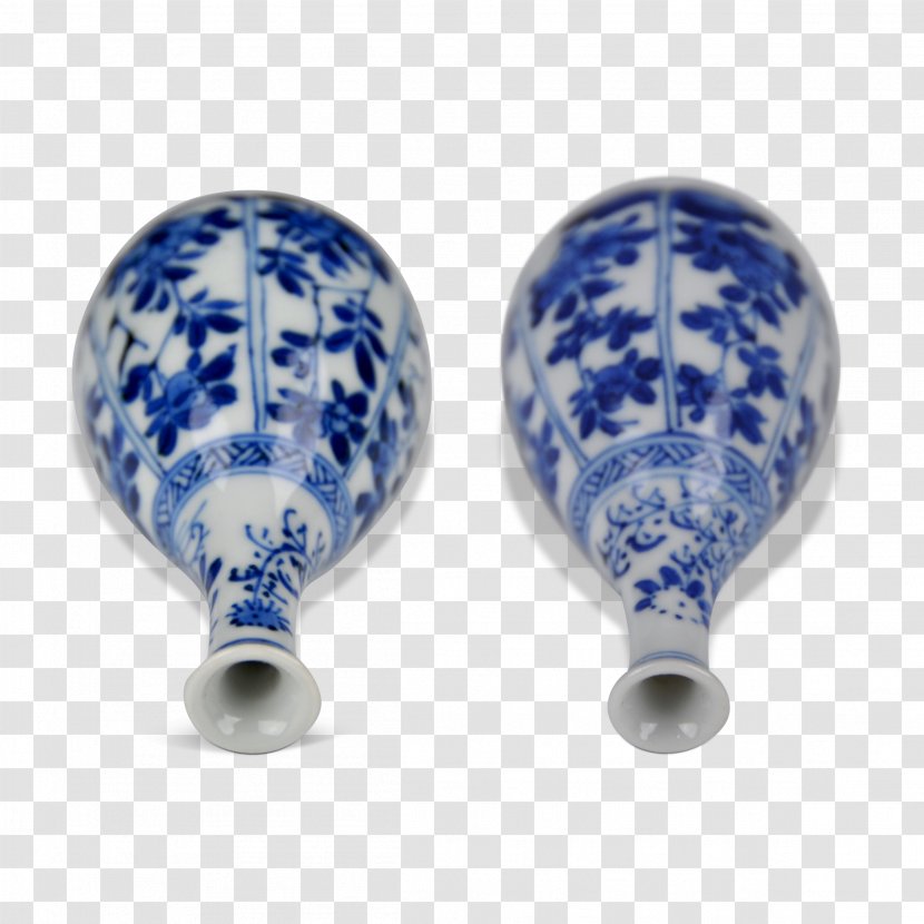 Earring Cobalt Blue Body Jewellery And White Pottery Bead - Celadon Vase Transparent PNG