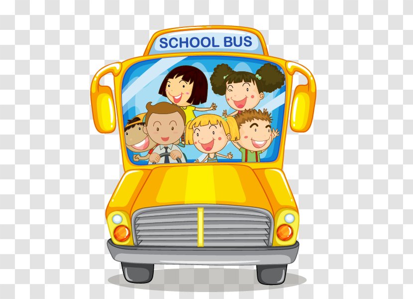 School Bus Yellow Illustration - Field Trip - Cartoon Transparent PNG