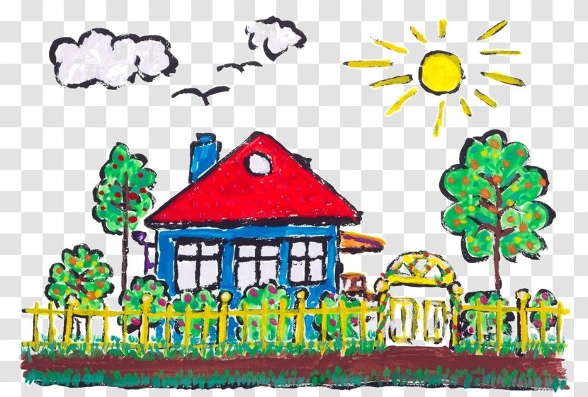 Drawing Watercolor Painting House - Art Transparent PNG