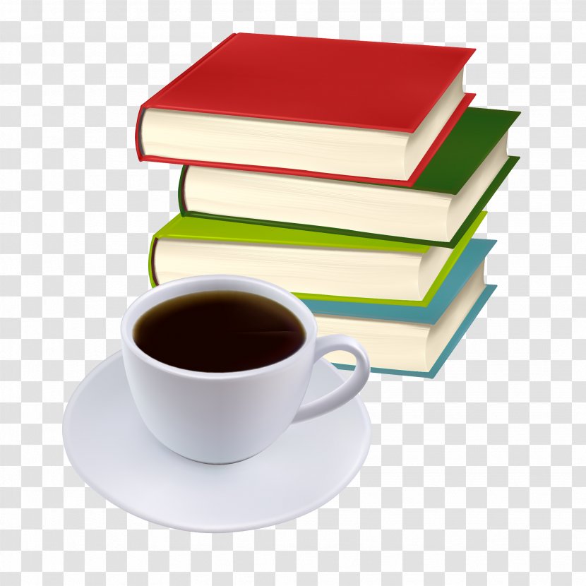 Book Stack - Coffee Cup - Books And Vector Transparent PNG