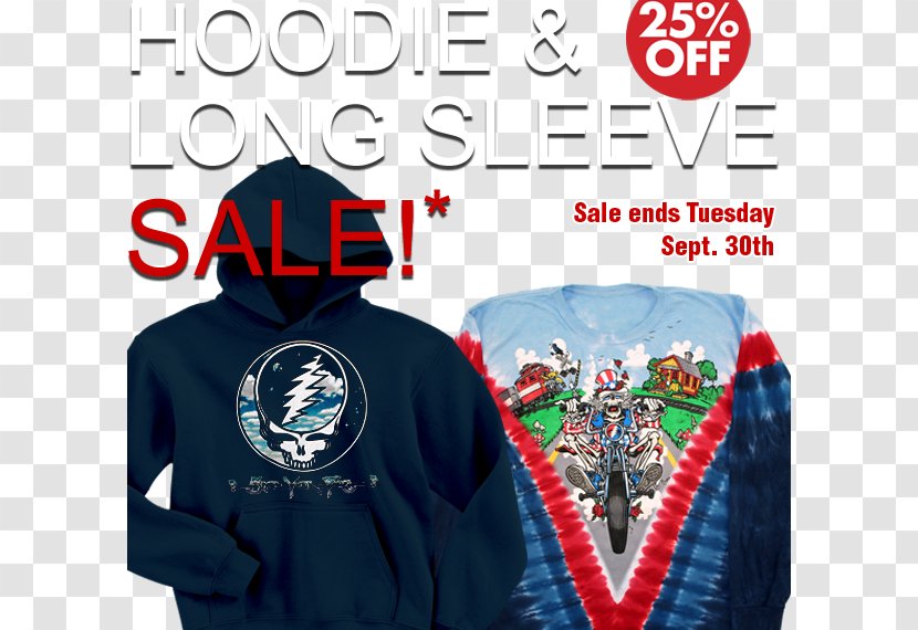Long-sleeved T-shirt Hoodie Grateful Dead - Jacket - Year End Clearance Sales Transparent PNG