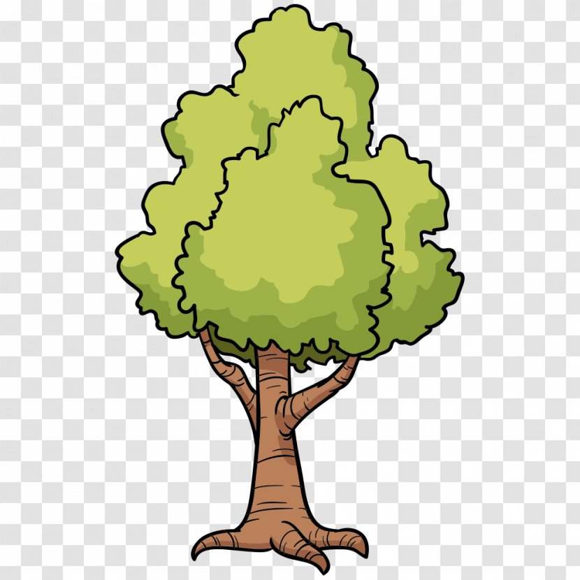 Cartoon Tree Drawing Clip Art - Flowering Plant - Tree,Trees Transparent PNG