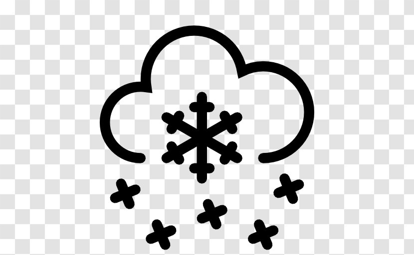 Snowflake Rain And Snow Mixed - Symbol - Snowy Weather Transparent PNG