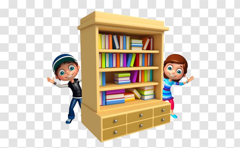 Stock Illustration Shelf Photography - A Child Pushing Bookshelf Transparent PNG